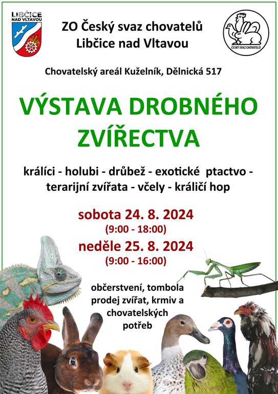 Výstava zvířat Libčice nad Vltavou 24. - 25. 8.