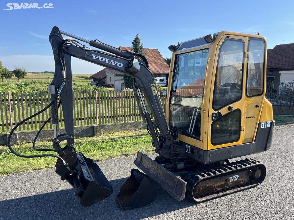 Minibagr Volvo EC15 hyd.podvozek+hyd.svahovka,2007