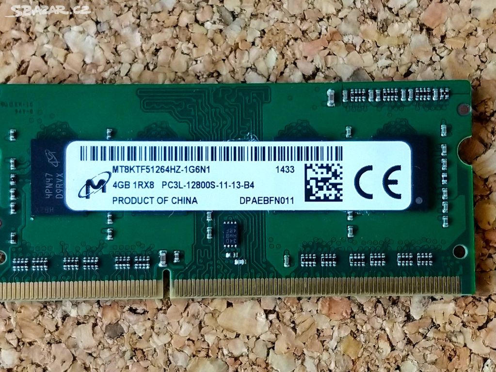 DDR3L - 4 GB, 1600 mHz, notebook