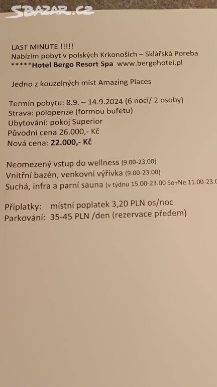 Prodám dovolenku v krásném resortu