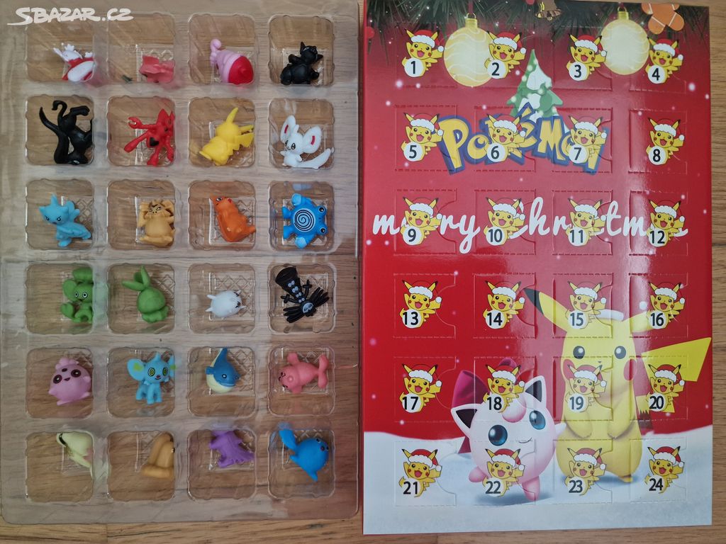 Adventní kalendář + 24figurek pokémon