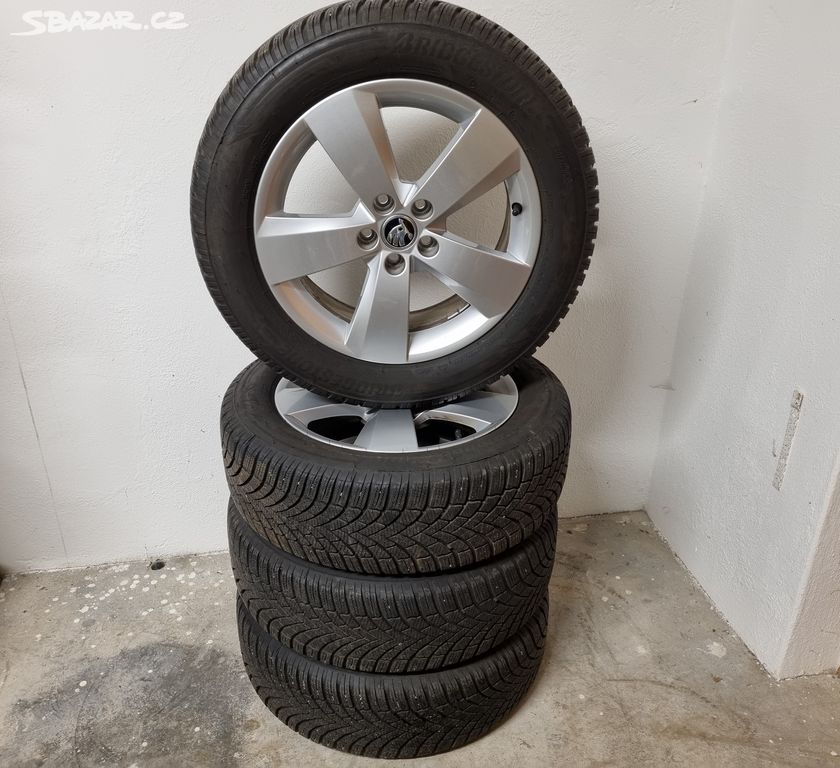 Zimní orig Alu Škoda sada 195/60 R16 Scala/Kamiq