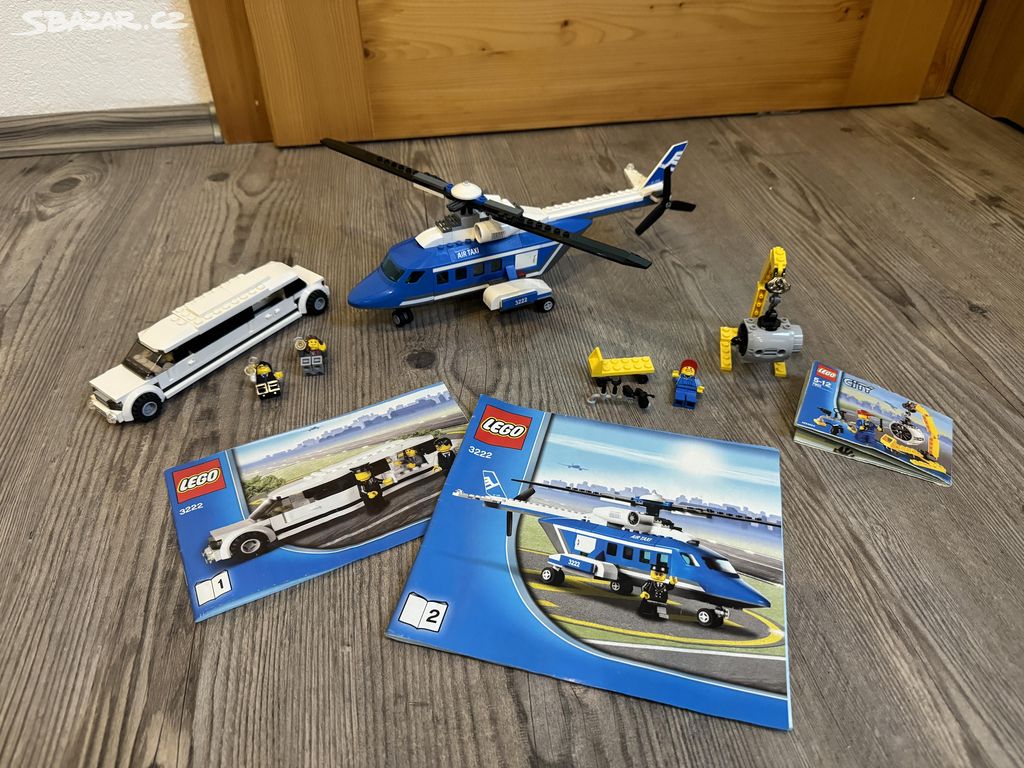 LEGO 3222 vrtulník s limuzínou + oprava motoru