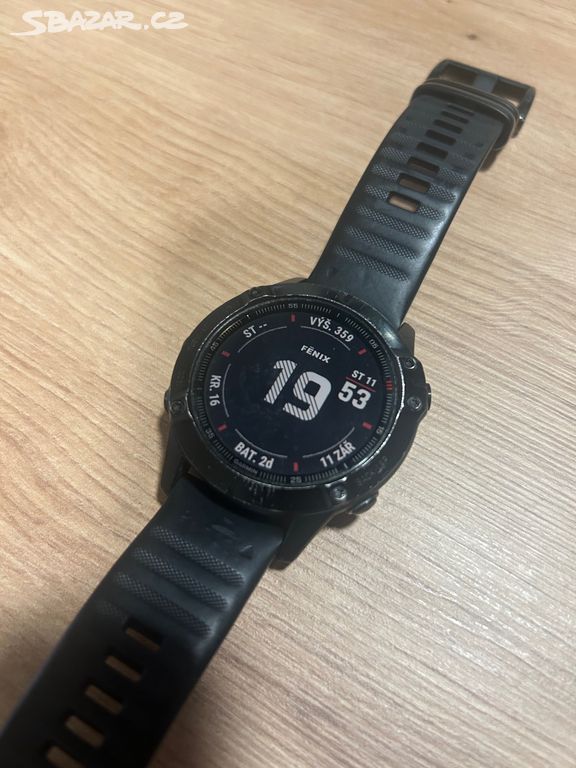 Garmin Fenix 6 Pro Černá s černým páskem