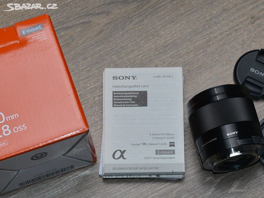 Sony E 50mm f/1,8 OSS *APS-C *SteadyShot*E mount*