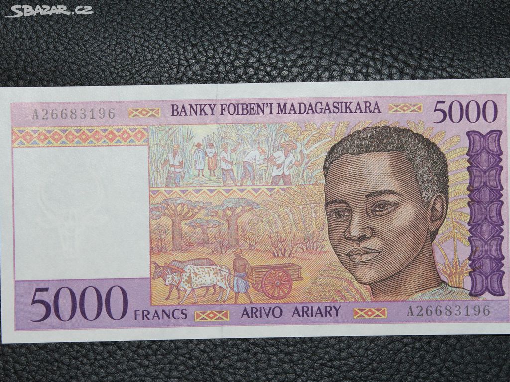 Madagaskar 5000 Francs - 1000 Ariary