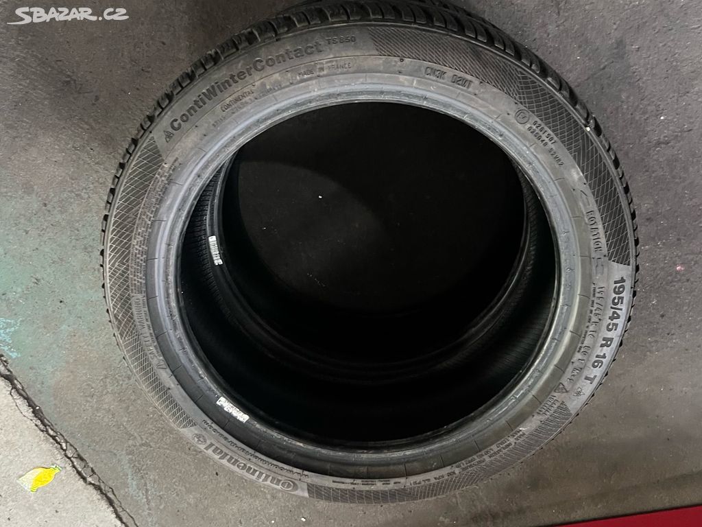 Zimní pneu 2 kusy 195/45 R16 T Continental TS850