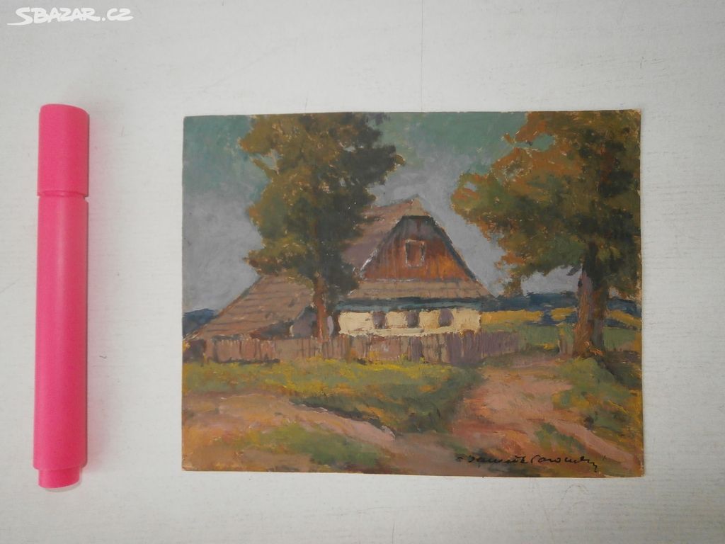 A. Janeček Pardubský obraz 16 x 13 cm