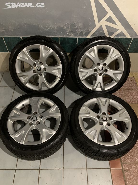 Alu kola Škoda R17 5X112 ZIMNÍ PNEU 225/45 R17 FUL