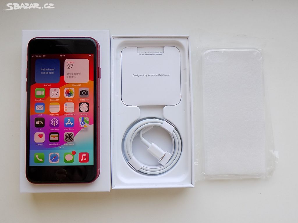 APPLE iPhone SE 2022 64GB Red - ZÁRUKA - TOP STAV