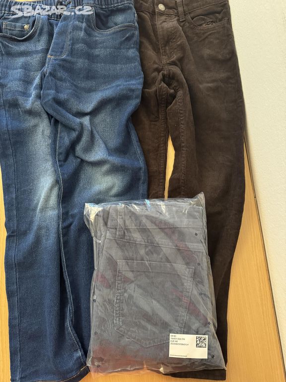 3x manšestrové kalhoty H&M (140)