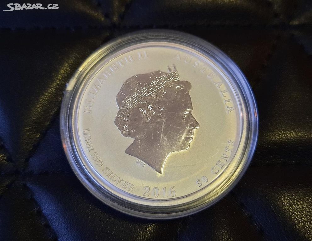 Stříbro 1/2 Oz, mince Ag, lunární 2016 Elizabeth