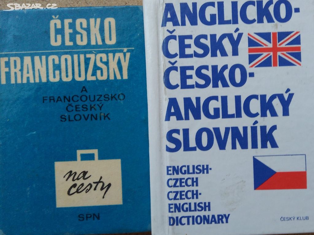 Anglicko-český a Česko-francouzský slovník.