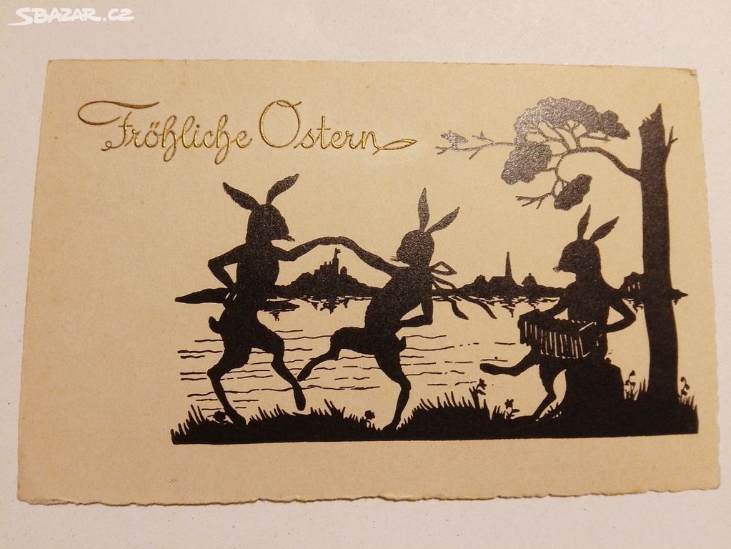 Stará pohlednice Velikonoční přání ČSR 1923