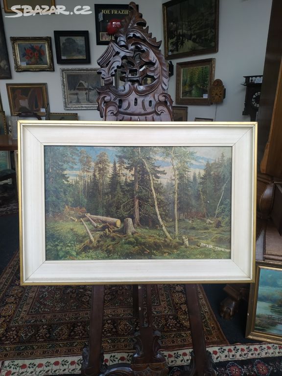 St. obraz Šiškin, kácení lesa,reprodukce č.1000017