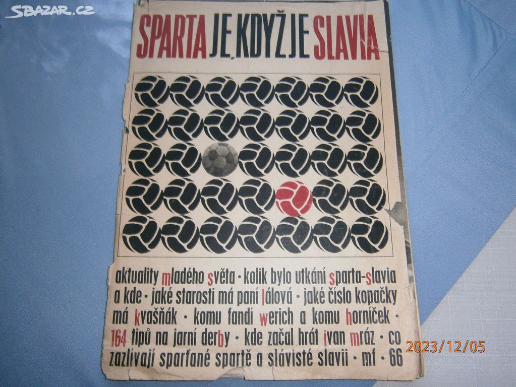 časopis SPARTA JE,KDYŽ JE SLAVIA rok 1966,60 stran