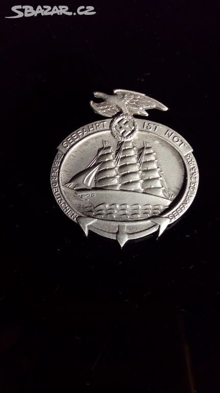 Německá medaile Seefahrt ist not 1935. Originál.