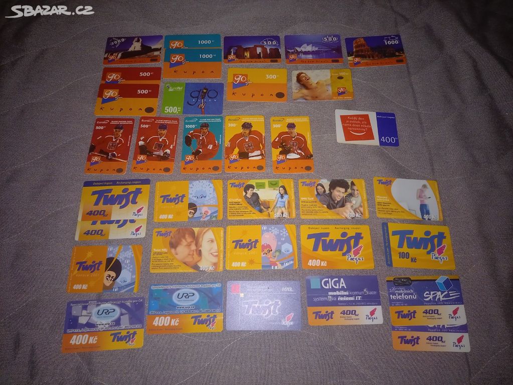 Sběratelské telefonní karty - Twist a Go.