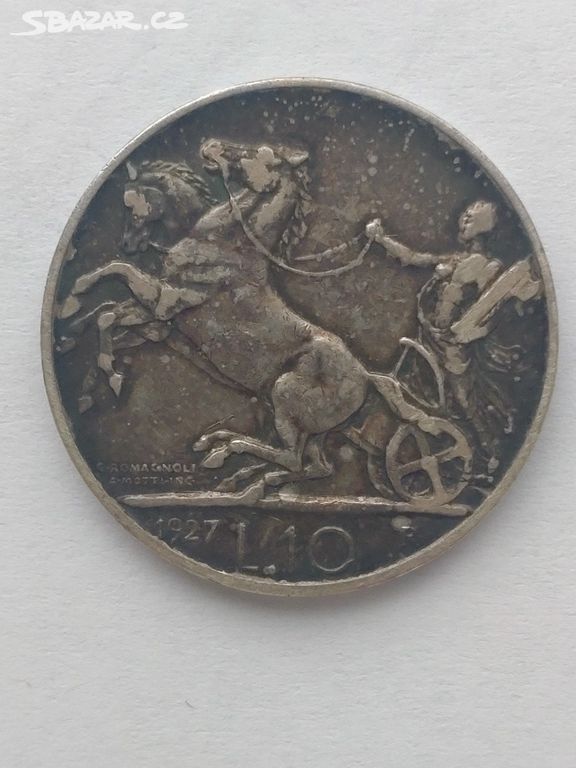 Ag mince 10 Lir 1927 Italie