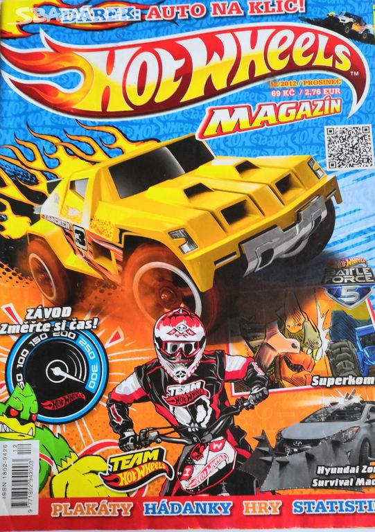 Prodám starý dětský časopis HOT WHEELS 12 /2012