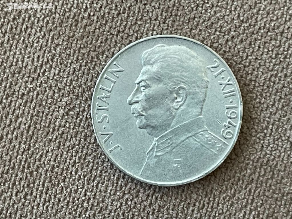 Mince 100 korun 1949 - J. V. Stalin, stříbro