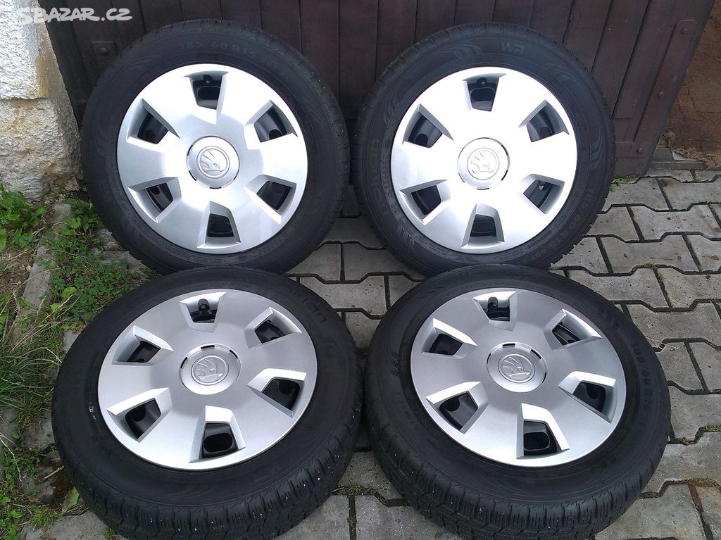 185/60R15 zimní sada škoda rapid 6X15 5X100 ET38