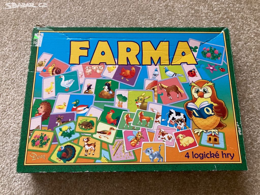 Farma, dětská hra, pexeso, puzzle