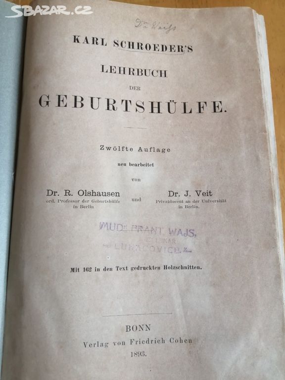 Kniha Lehrbuch der Geburtshülfe, Karl Schroeder