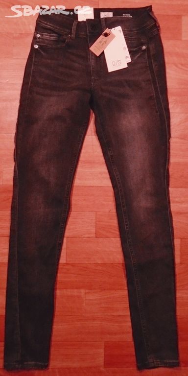 Dámské černé skinny džíny Q/S/W36/L32/S/33cm/103cm