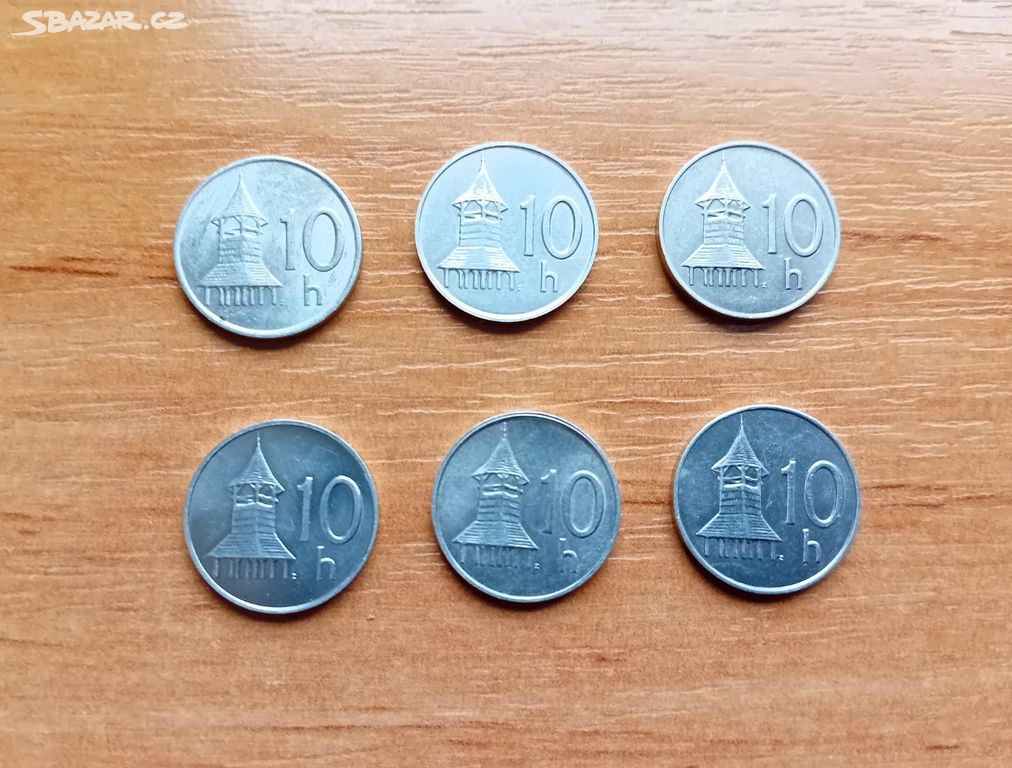 Mince Slovenská republika 10 hal 1993 až 2002