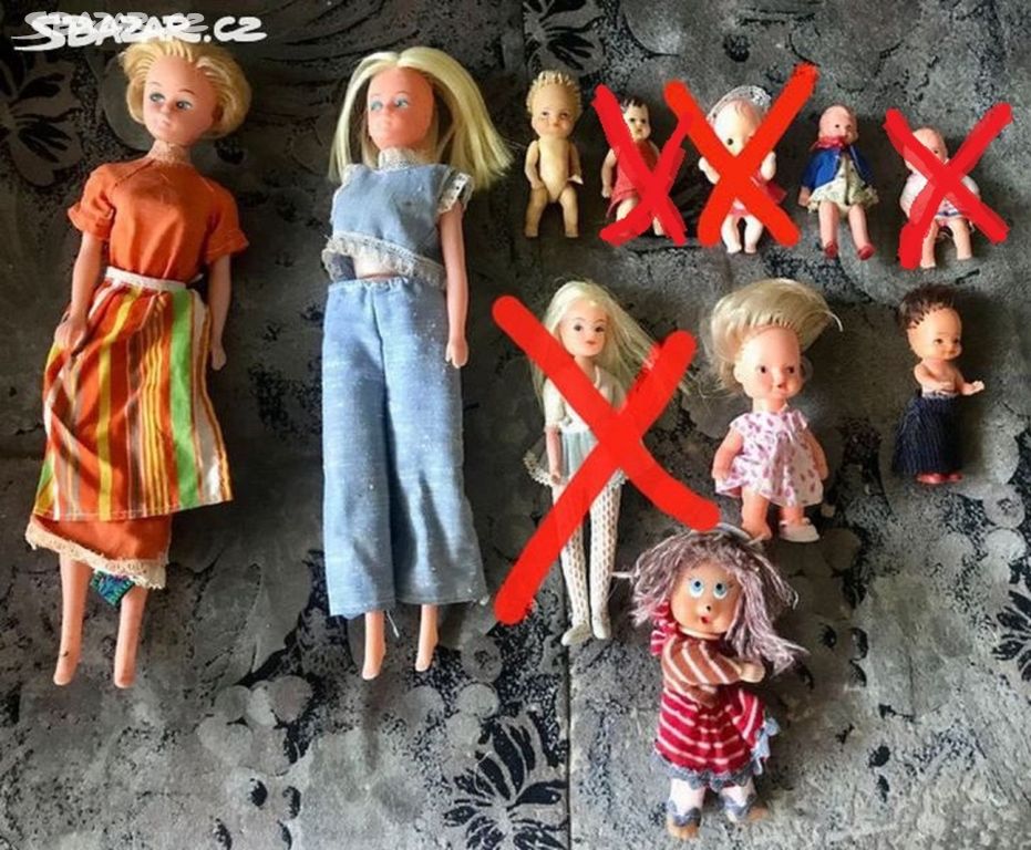 staré Barbie panenky a jiné 70.-80.léta