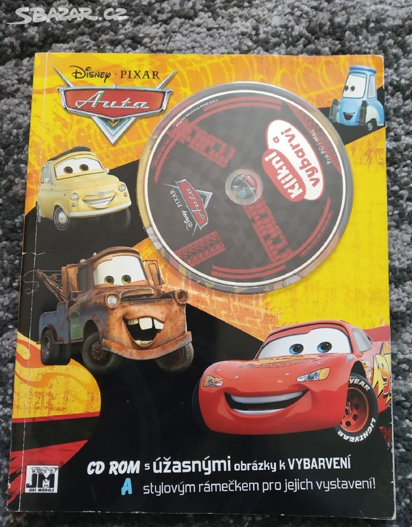 Omalovánky CARS+CD Rom s obrázky k vybarvení