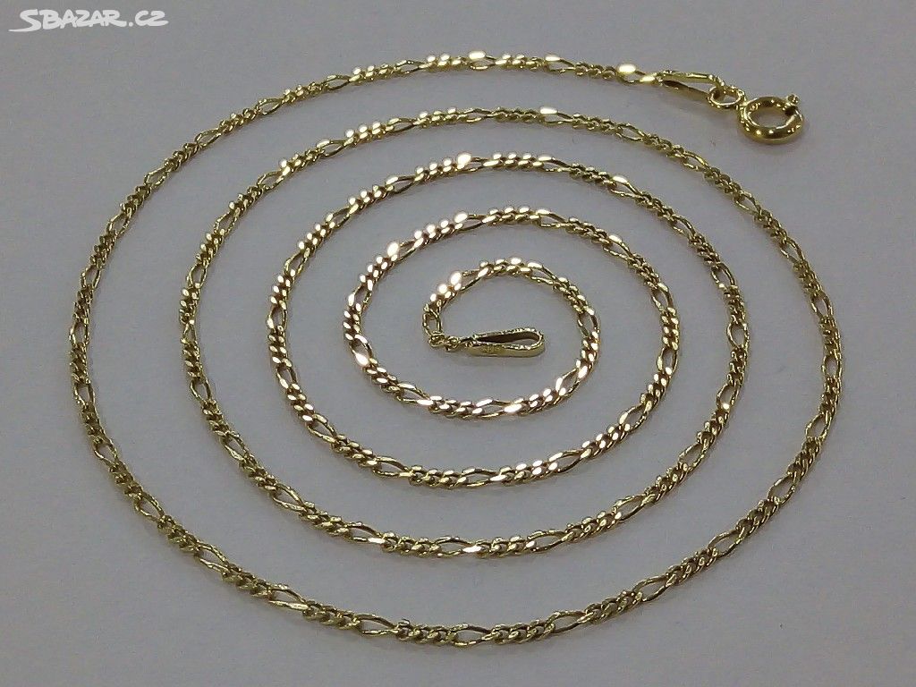 Řetízek zlacené stříbro 925/1000, 48 cm