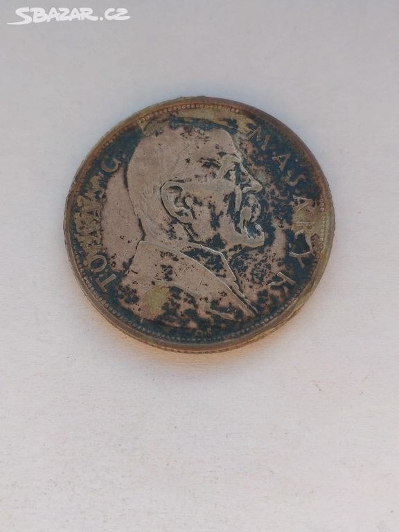 Ag mince 10 korun 1928 TGM Československo 1/4