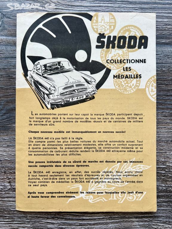 Prospekt Škoda 440 ( 1957 ) Motokov