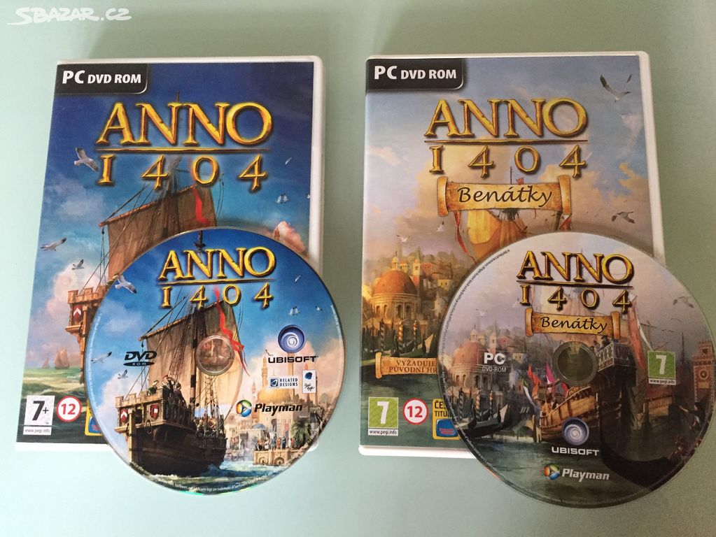 2x PC DVD: ANNO 1404 + ANNO 1404 Benátky RETRO