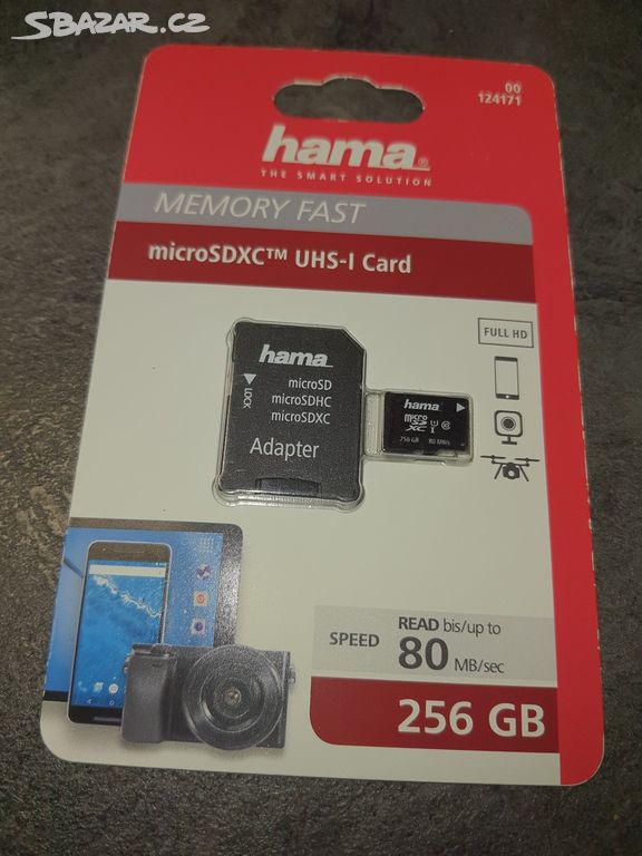 paměťová karta Hama microSD 256GB, 1-2ks