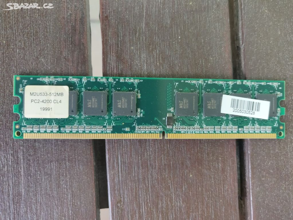 RAM paměť DDR2 M2U533-512MB PC2 4200 CL4