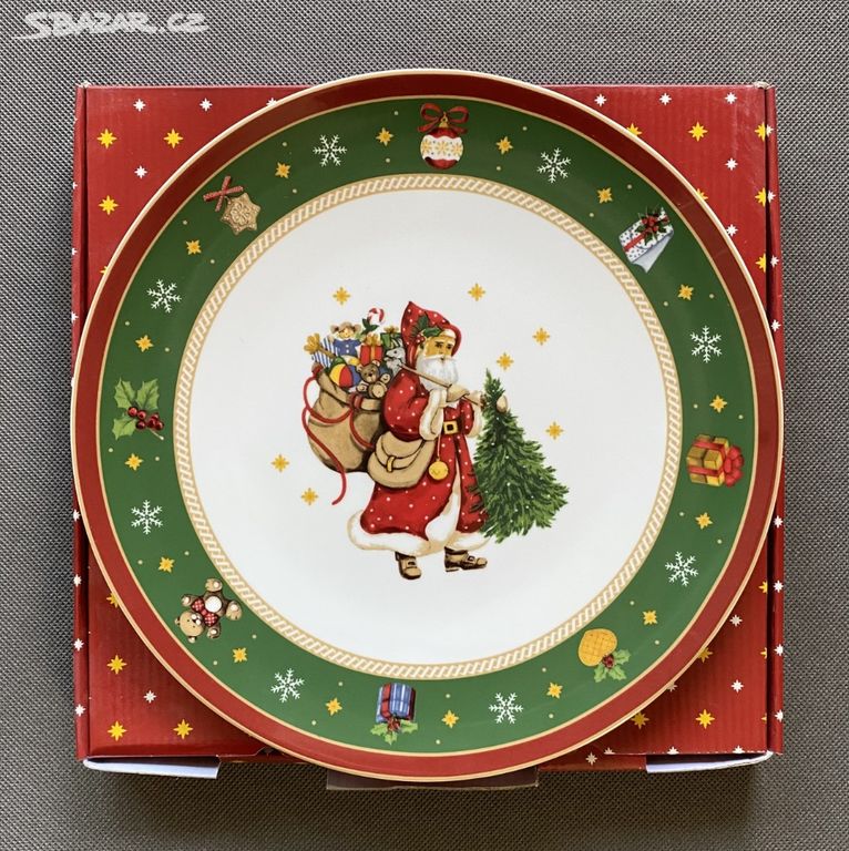 Hutschenreuther Vánoční tác Santa Claus, 31 cm