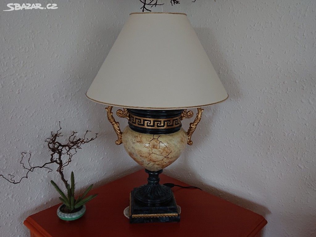 Krasna velka lampa, 80 cm, top stav