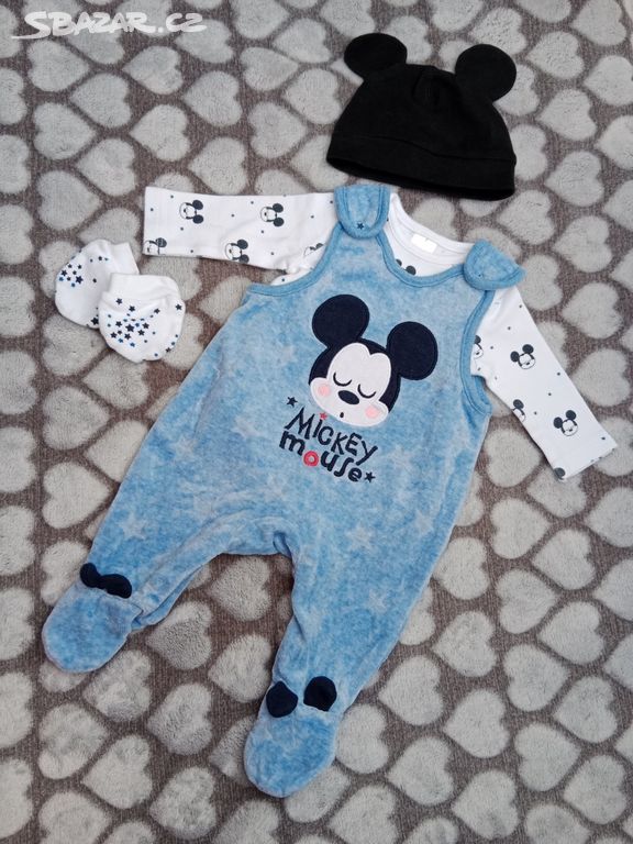 Set novorozenec Disney Mickey dupačky vel. 50