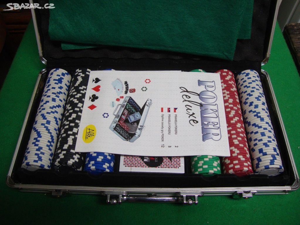 2x Poker Pokerový set 499 žetonů v alu kufrech