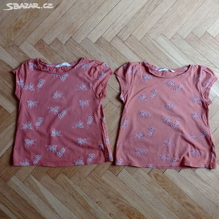 2x tričko s tygříky 110/116 (dvojčata)