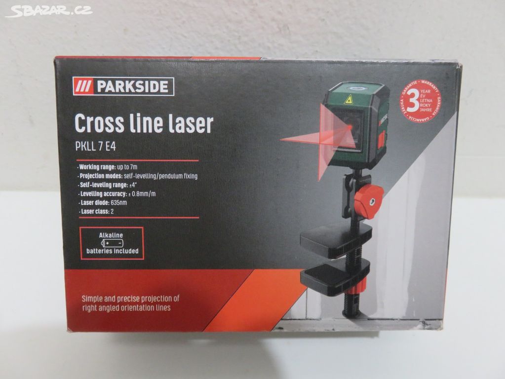 Nový křížový liniový laser Parkside PKLL 7 E4