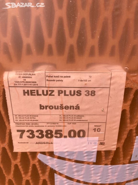 Cihly Heluz Plus Porotherm  38 P10