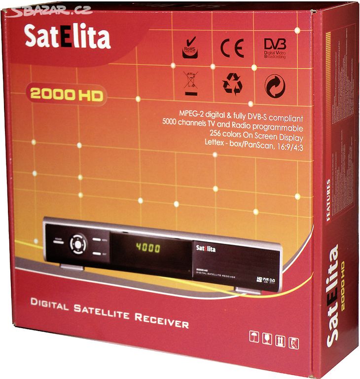 SatElita 2000HD: DVB-S2 sat. přijímač s USB