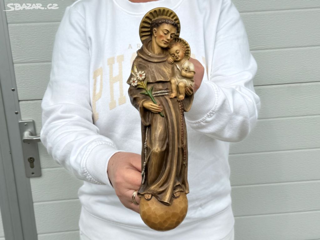 Svatý Antonín nástěnná socha ručně malovaný