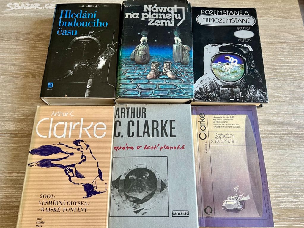 Knihy A. C. Clarke + různé sci-fi knihy