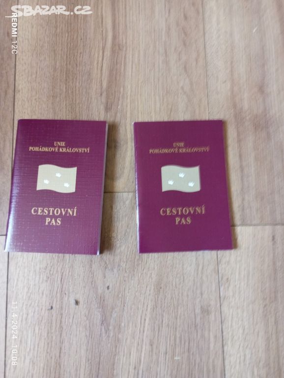 Prodám nový cestovní pas Pohádkové království