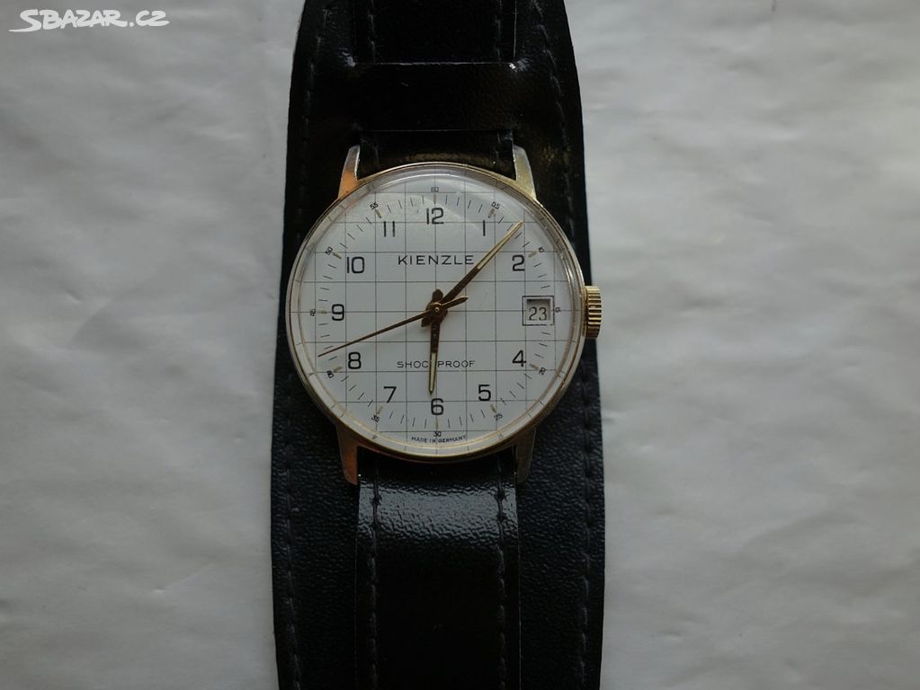 Staré, funkční,zachovalé pozlacené hodinky Kienzle